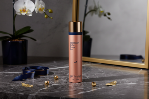 Skinbetter Science Even Intensive Tone Correcting Serum on dark marble surface