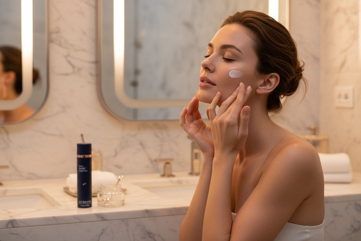 Lifestyle - woman applying cream